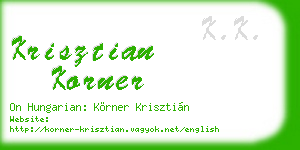 krisztian korner business card