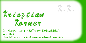 krisztian korner business card